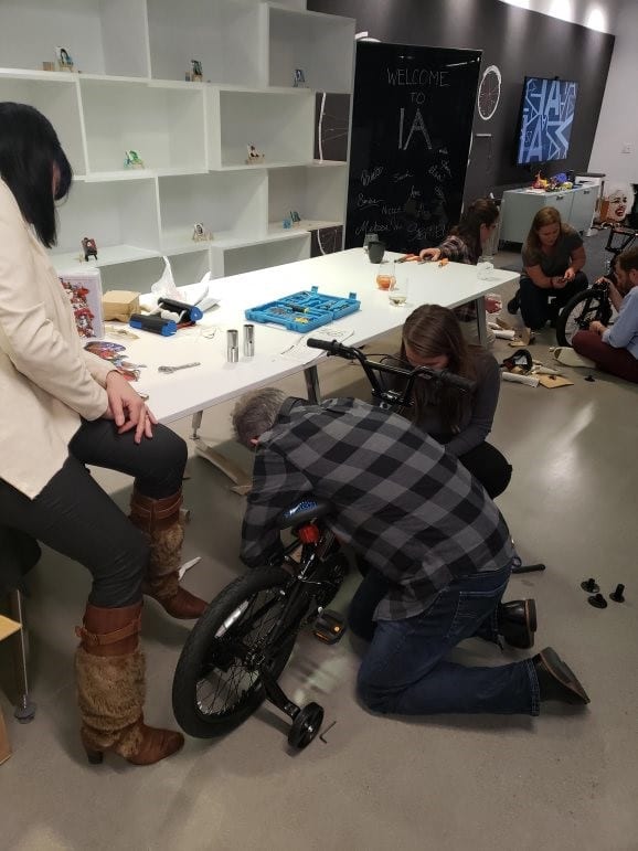 Bike assembly event in Portland