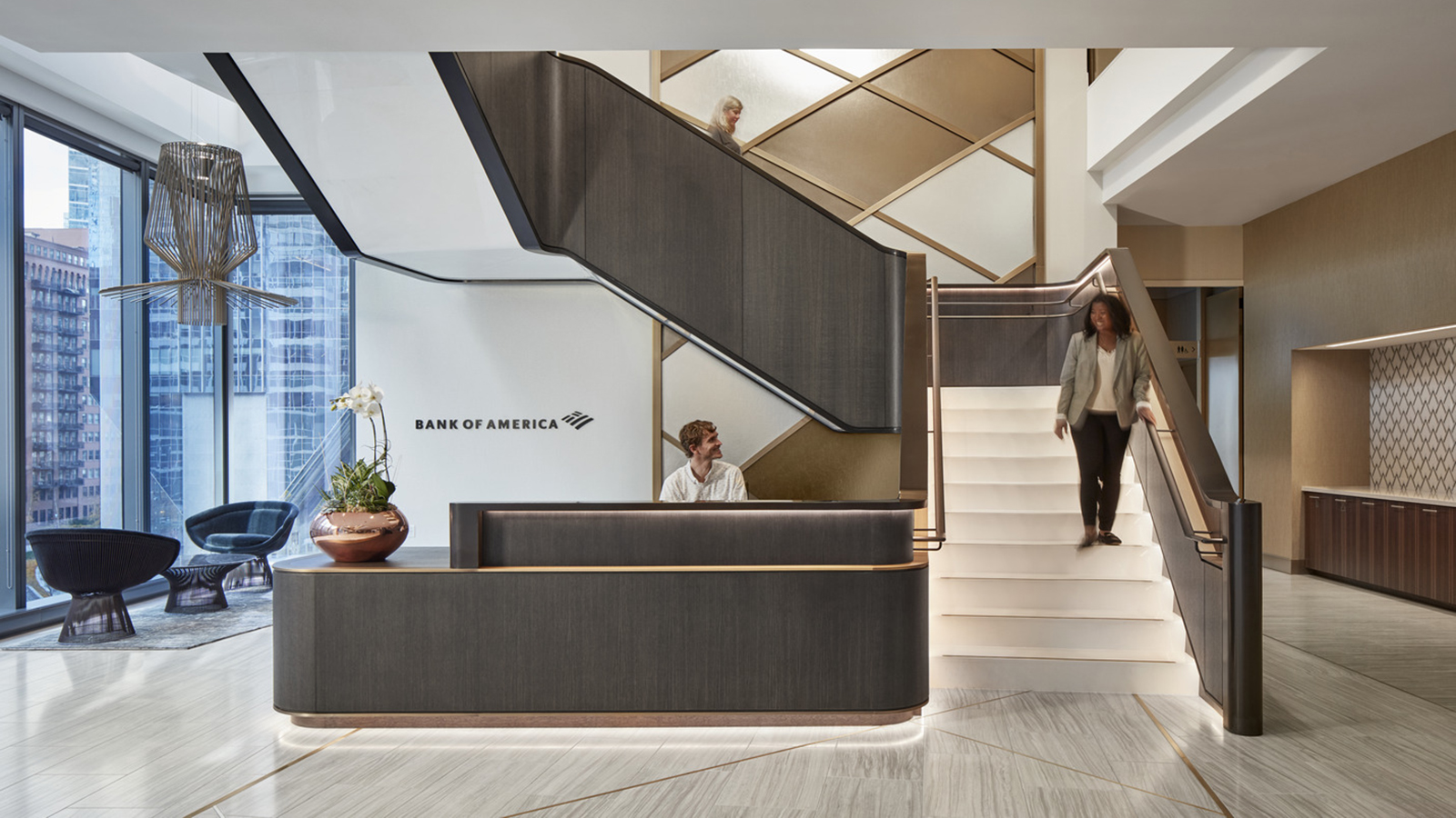 Bank of America reception desk