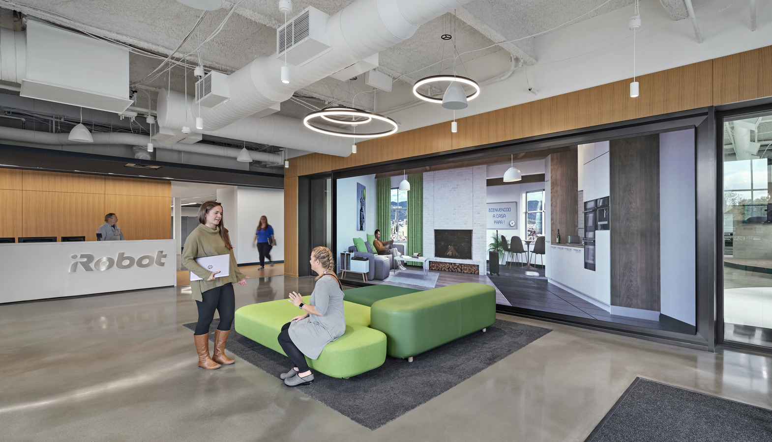 iRobot, Bedford MA The lobby of iRobot's Bedford headquarters