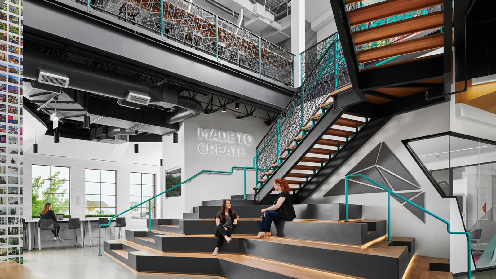The central stair at Makers Gym