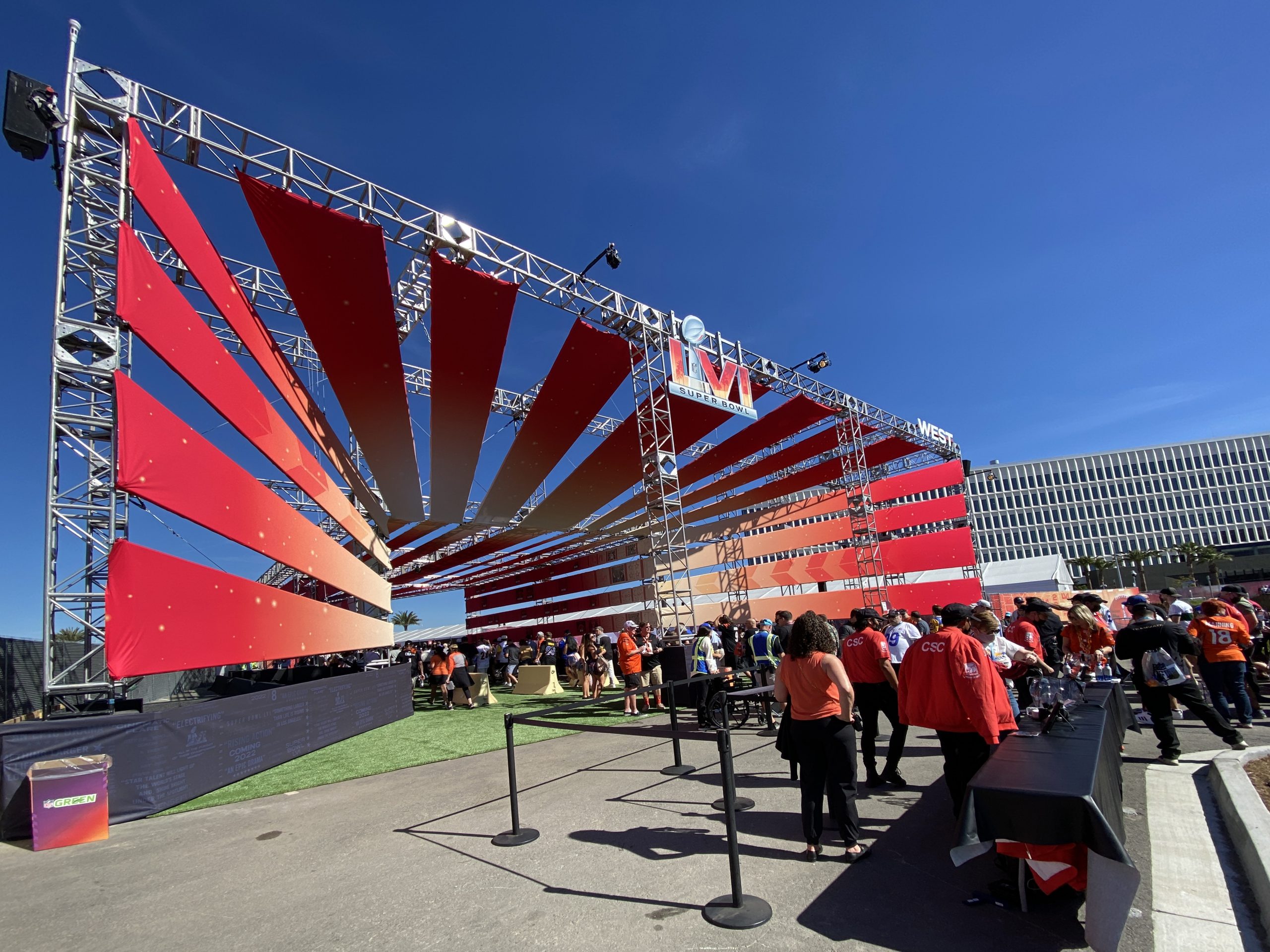 Super Bowl The IA-designed entrance to Super Bowl LVI