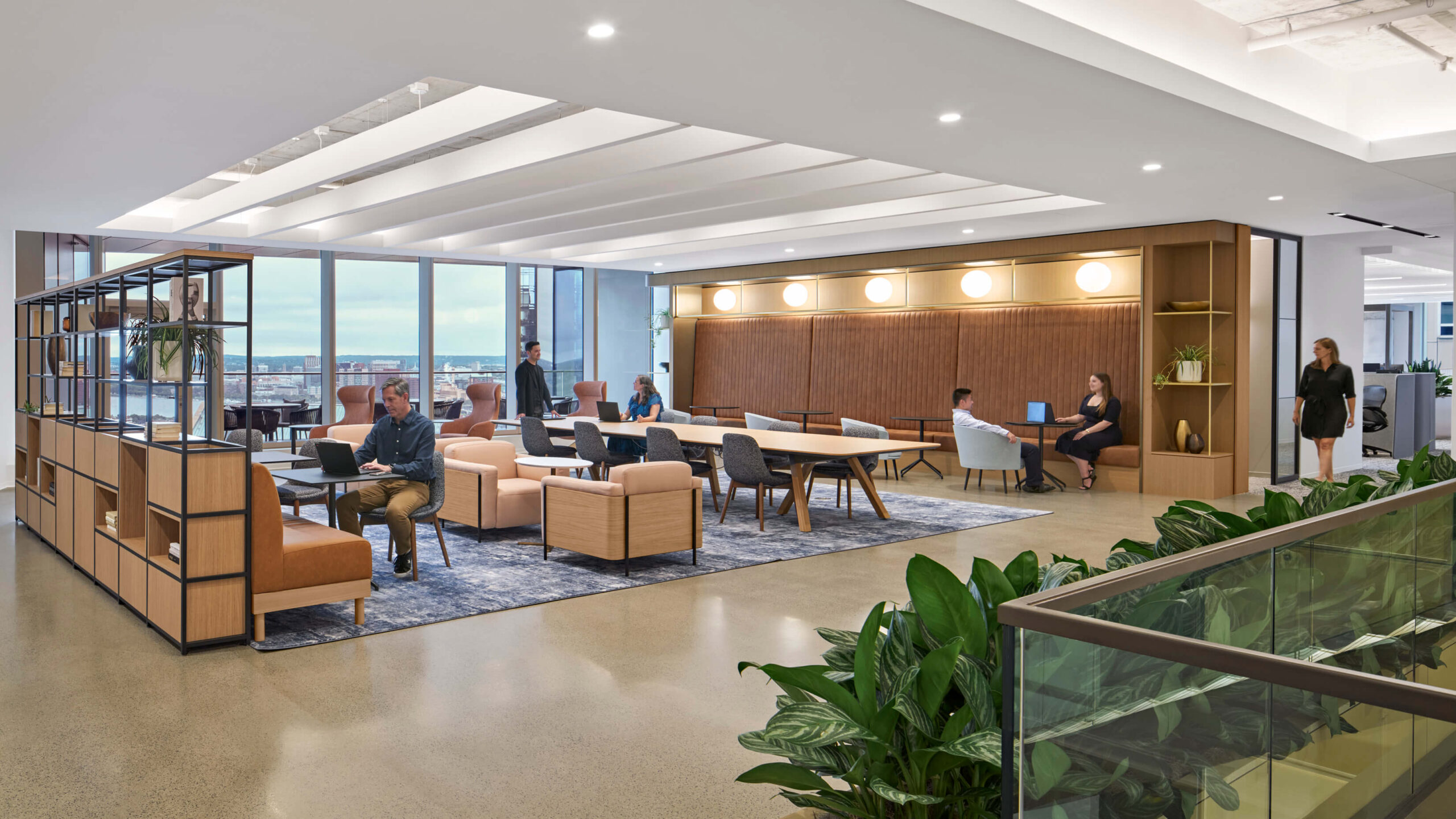 Cambridge Associates communal seating area, Boston, MA