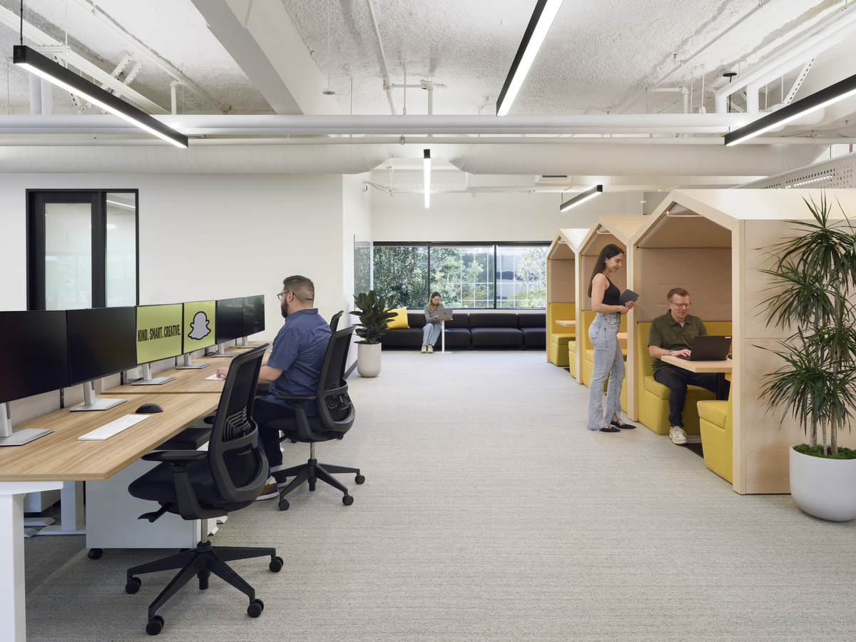 Open workspace with improved circulation and modernized building infrastructure