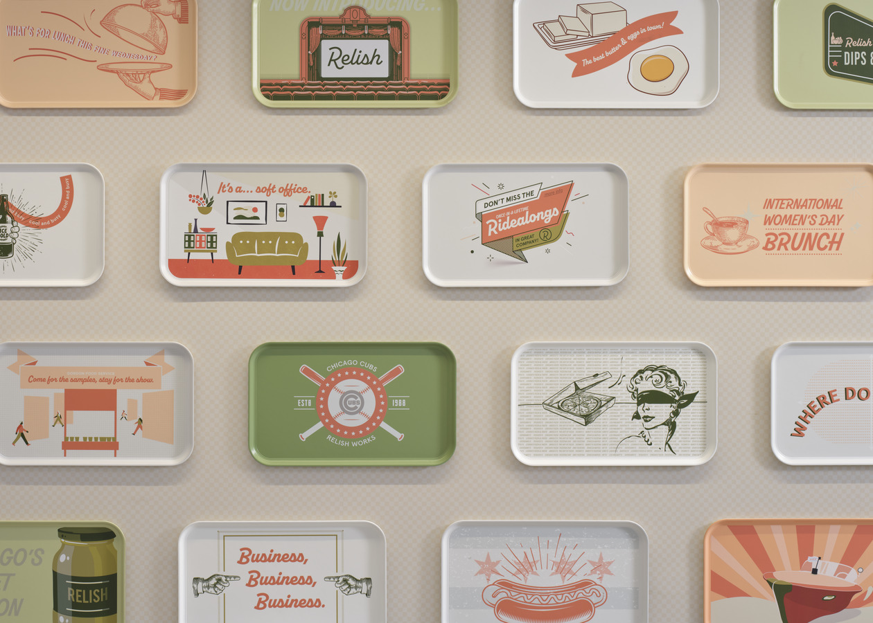 Relish Works Chicago Trays Detail